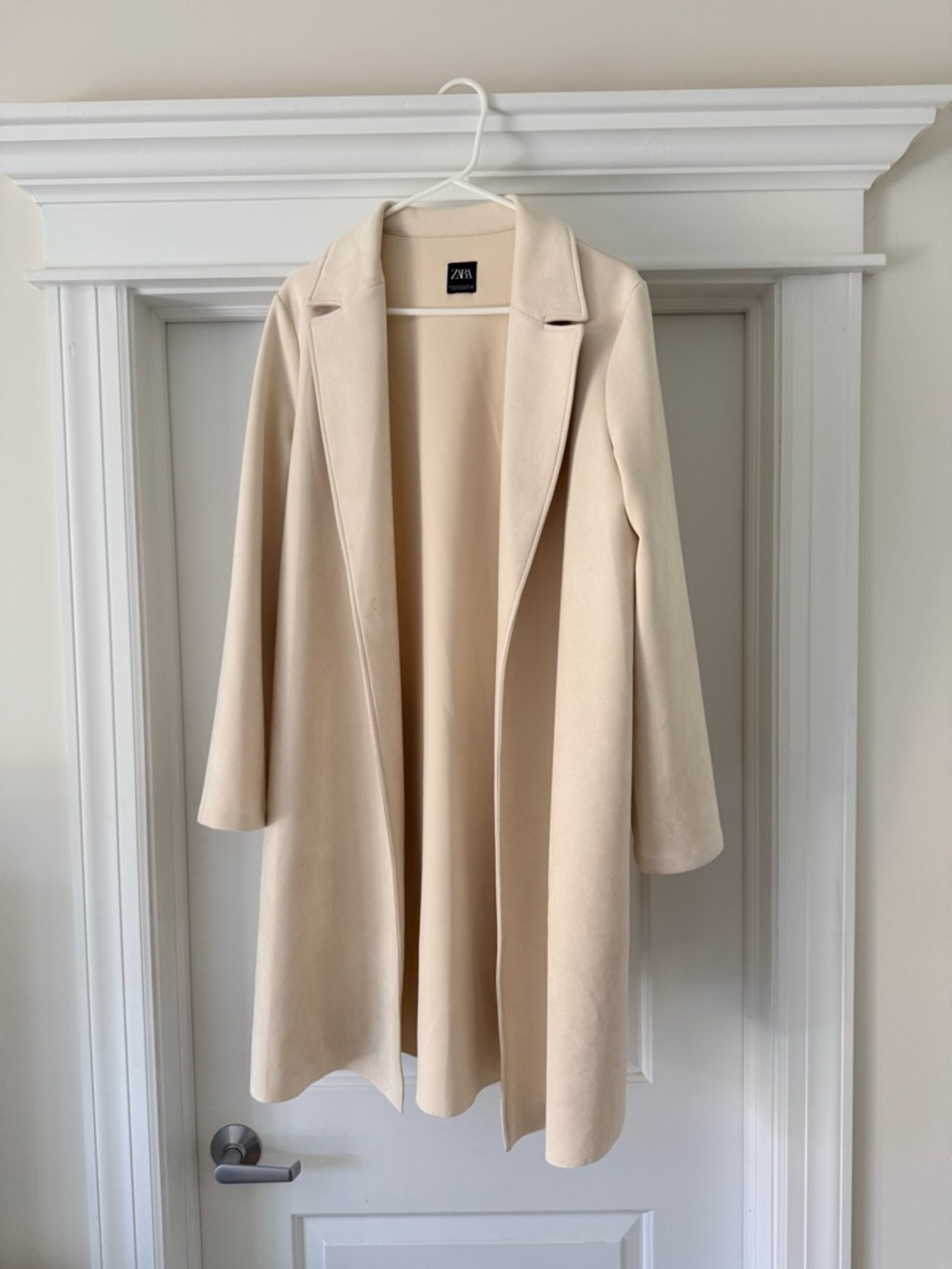 Zara Beige Open-Front Trench Coat